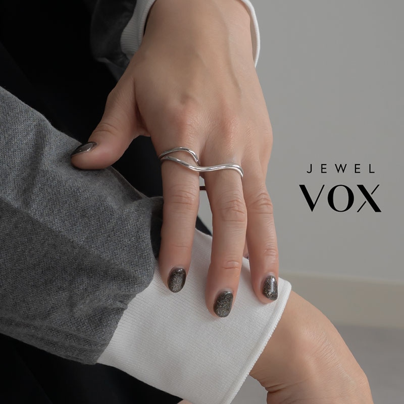 ニッケルフリー ニュアンスラインダブルフィンガーリング | JewelVOX