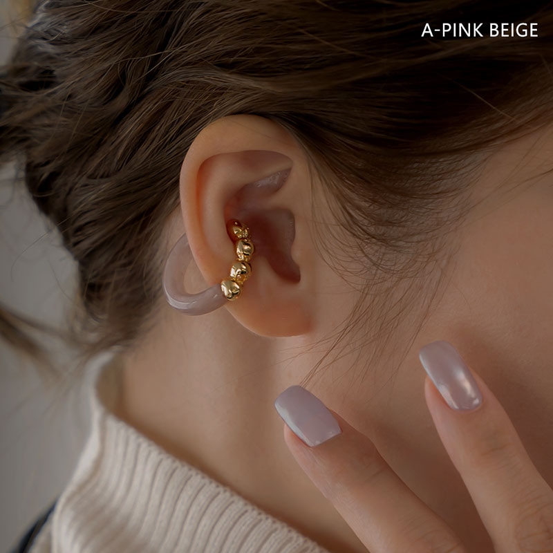 ニッケルフリー メタル アクリル イヤーカフ 片耳用 | JewelVOX