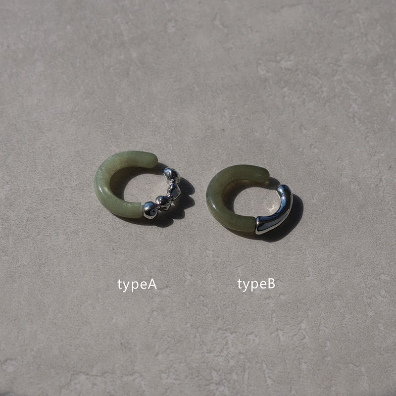 ニッケルフリー メタル アクリル イヤーカフ 片耳用 | JewelVOX