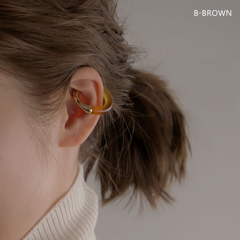 ニッケルフリー メタル アクリル イヤーカフ 片耳用 | JewelVOX