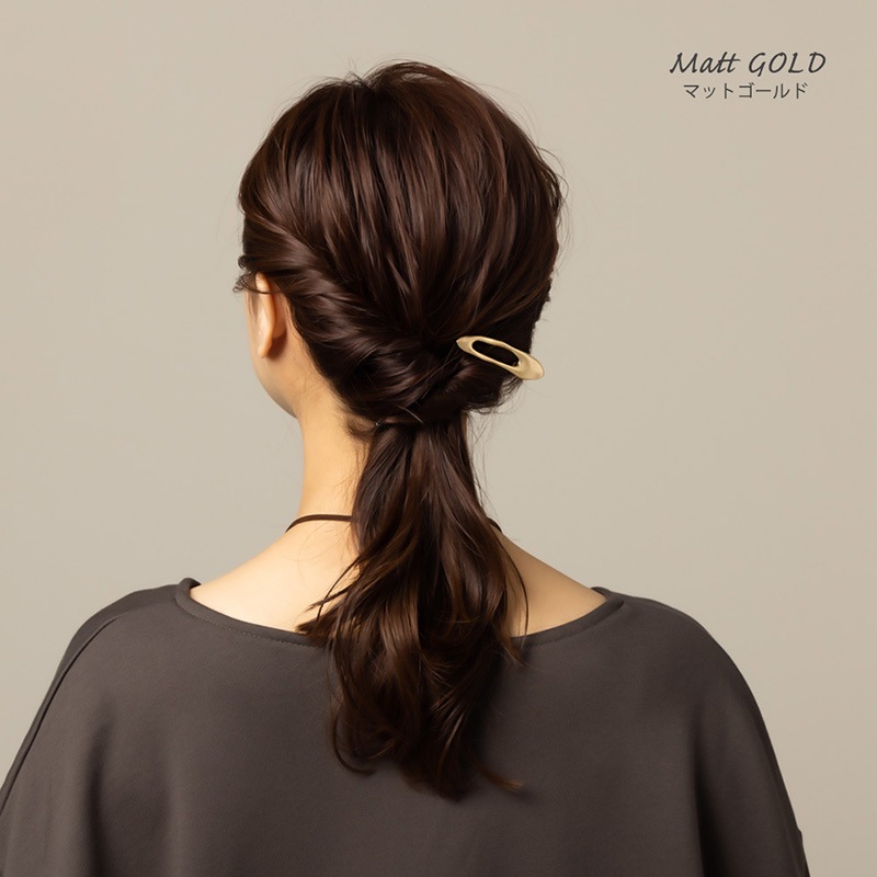 ニュアンス デザイン メタル マット ヘアクリップ | JewelVOX