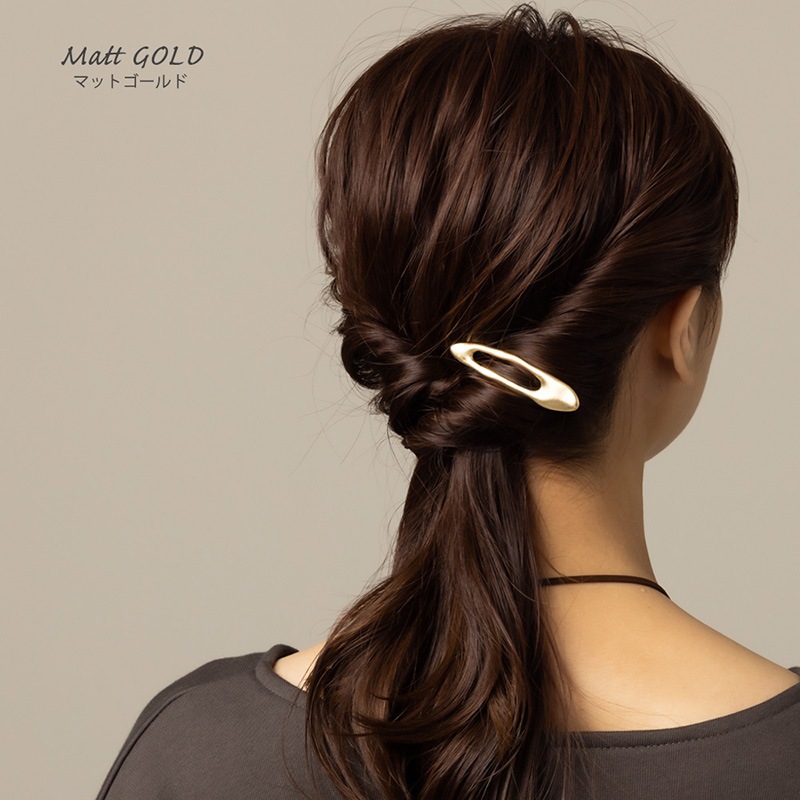 ニュアンス デザイン メタル マット ヘアクリップ | JewelVOX