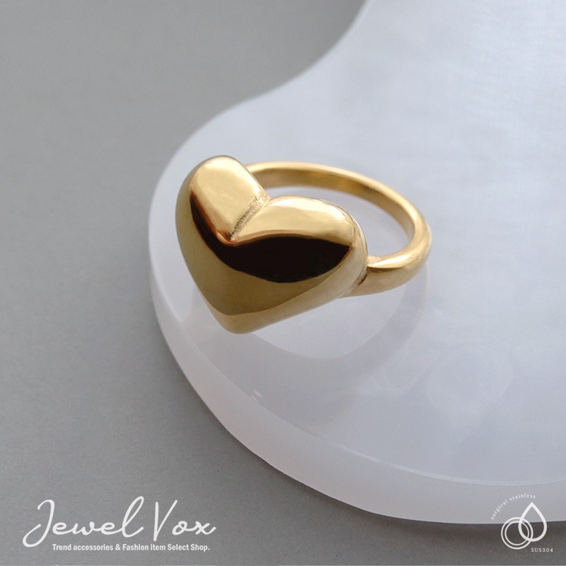サージカルステンレス ハートモチーフ リング | JewelVOX（ジュエル