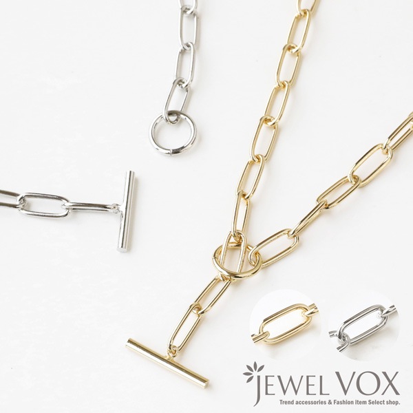 ニッケルフリーマンテルチェーンネックレス Jewelvox ジュエルボックス プチプラアクセサリー通販 金属アレルギー対応