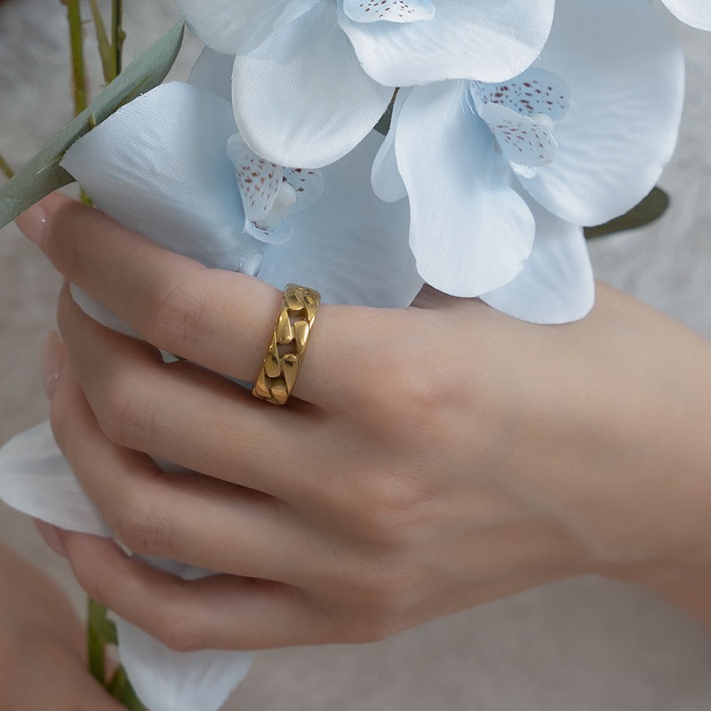 サージカルステンレス チェーン シンプル リング | JewelVOX（ジュエル