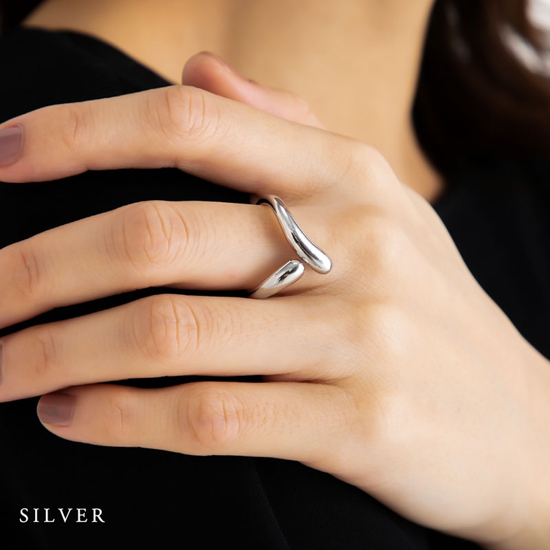 V字メタルぷっくりリング 指輪 12号 | JewelVOX（ジュエルボックス