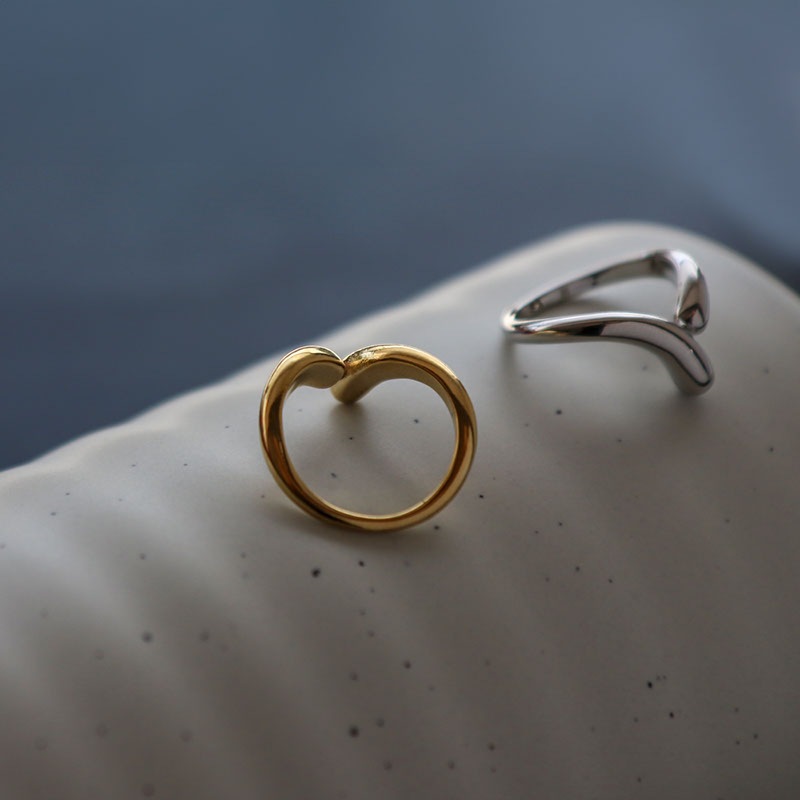 V字メタルぷっくりリング 指輪 12号 | JewelVOX（ジュエルボックス