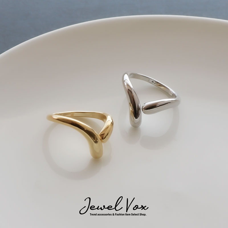 V字メタルぷっくりリング 指輪 12号 | JewelVOX（ジュエルボックス