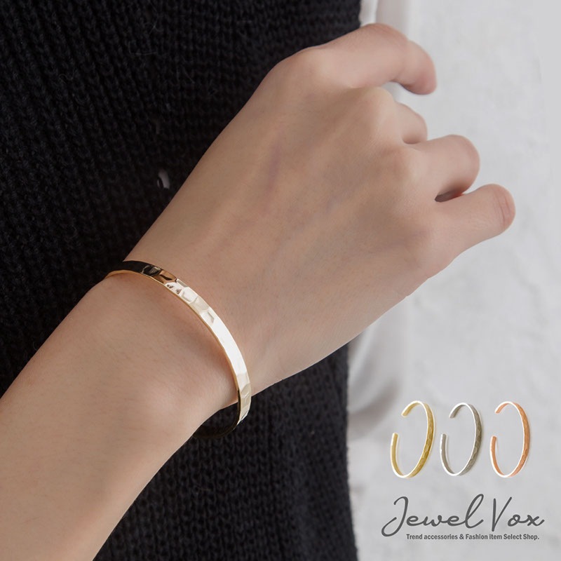平打ちメタルバングル ブレスレット | JewelVOX（ジュエルボックス