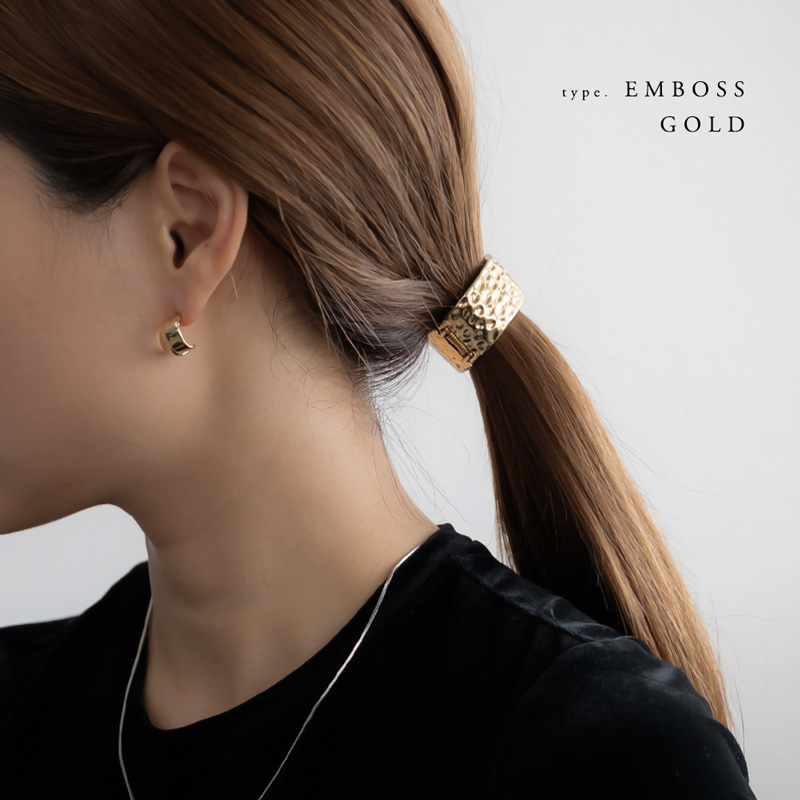 メタル 平打ち ヘアゴム ヘアリング ヘアカフス | JewelVOX（ジュエル