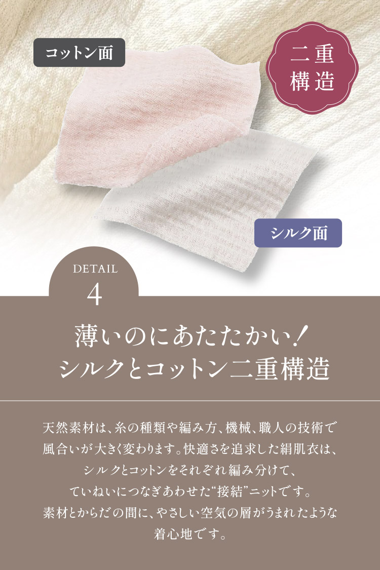 絹肌衣ショーツ スタンダード/腹巻一体型 [ 女性用 ショーツ / 内絹外綿/ ダブルクロッチ / フリーサイズ] 締めつけない/シルク/コットン(日本製) メール便送料無料