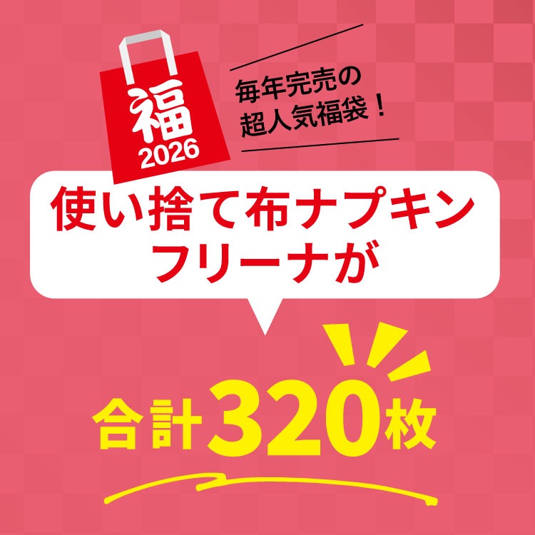 【予約受付中※12月下旬順次発送予定】2026ジュランジェ 新春福袋 [ 使い捨て布ナプキンセット 宅配便送料無料 ]日本製