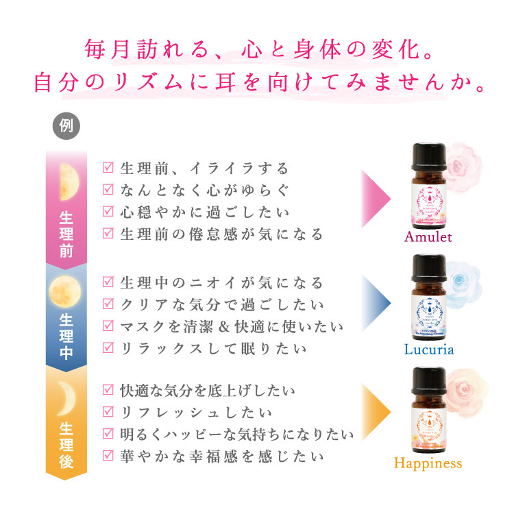 JEWLINGE デリケートドロップ 30daysトライアルセルフケアキット [ 0.5ml×3種 / オーガニック100% ] 精油 デリケートゾーン専用アロマブレンドオイル Delicate drop