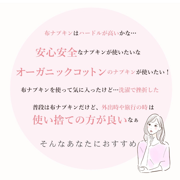 シシフィーユ PERIOD PADS 29cm 15個入［ 特に多い日用 /羽つき］sisiFILLE オーガニックコットン 生理用ナプキン