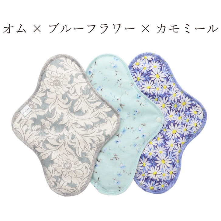 布ナプキン お試し一体型 Mサイズ 生成り 3枚セット [ 防水布入り布ナプキン/昼用 / 24.5cm ] 普通の日 ネル生地 (日本製)メール便送料無料