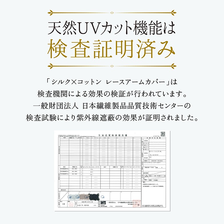 うるつやシルクおでかけ2点セット シルクネックカバー シルク×コットンレースアームカバー (日本製) メール便送料無料