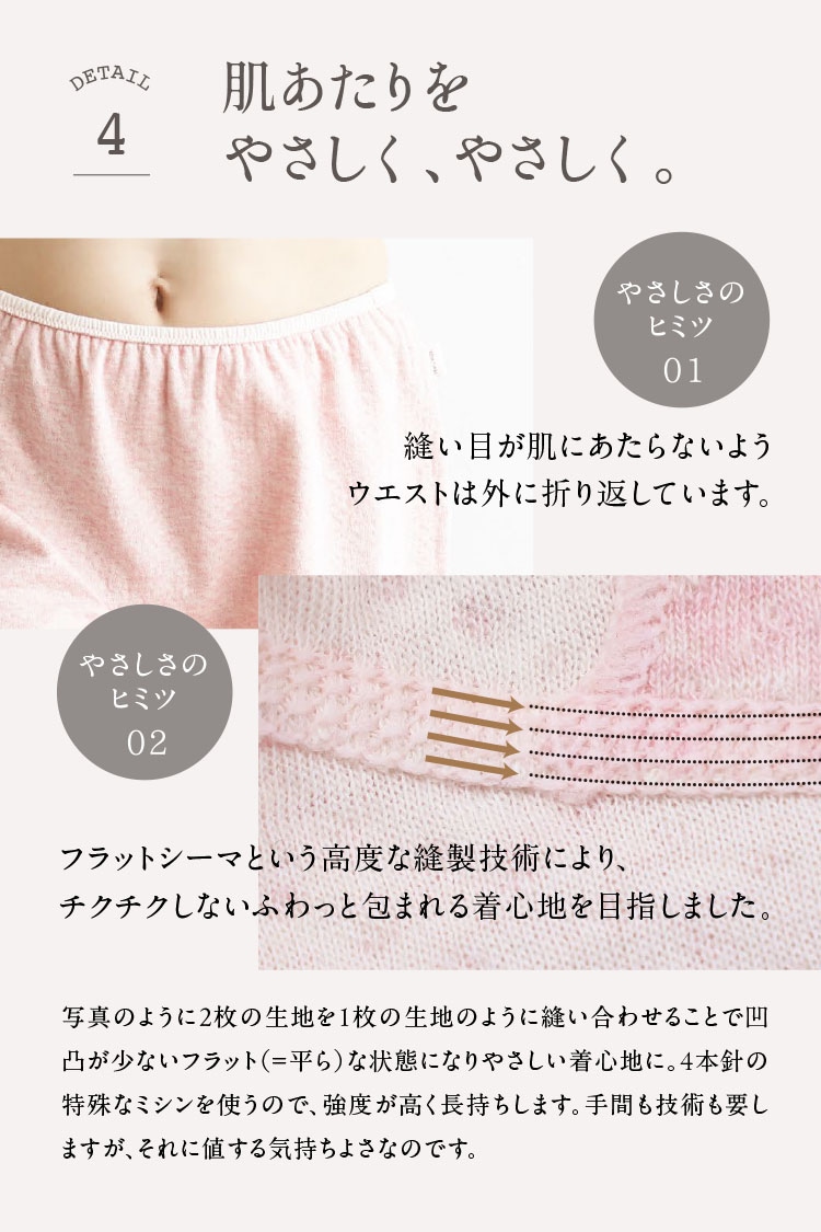 ka*on 草木染めオーガニック1分丈ショーツ [ 女性用 ショーツ / コットン100％ / S / M / L ] トランクス 開放 女性用 下着 (日本製)