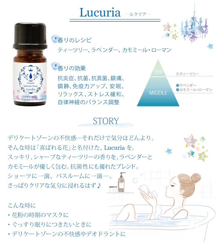 JEWLINGE デリケートドロップ [ 5ml / オーガニック100% ] 精油 デリケートゾーン専用アロマブレンドオイル Delicate drop