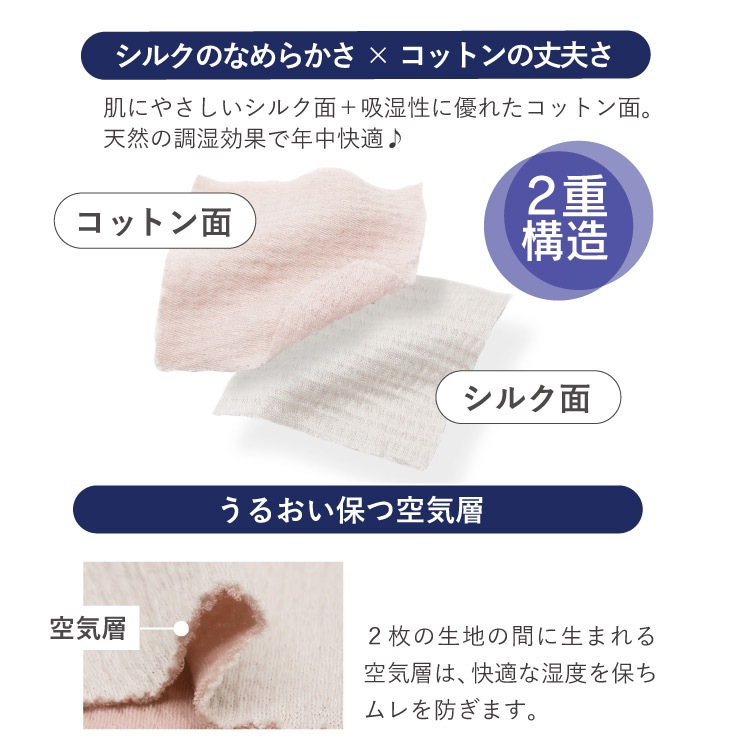 絹肌衣 きぬころも mayu しっとりシルクのどケアマスク 日本製 ｜ 睡眠 スリープ はずれにくい キヌコロモ