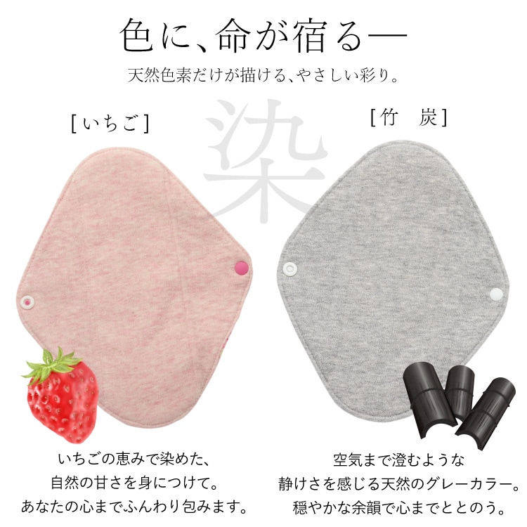 布ナプキン おりものライナーWプラス [おりもの用 3枚アソートセット / 防水布入り / 19cm ] 肌面オーガニックコットン100％ / 消臭タグ付き (日本製)