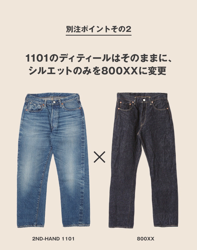 当店別注限定モデル】ウエアハウス×レアトレア WAREHOUSE 1901LR 2ND 日本向け正規品 ウエアハウス セコハン デニム 34インチ デニム/ジーンズ