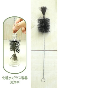 ガラスビン洗浄用黒馬毛ビンブラシ（小）24cm