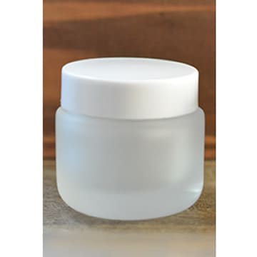 クリーム容器フロスト　白キャップ30g