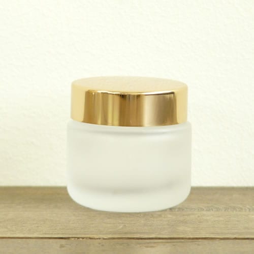 クリーム容器フロスト　金キャップ30g