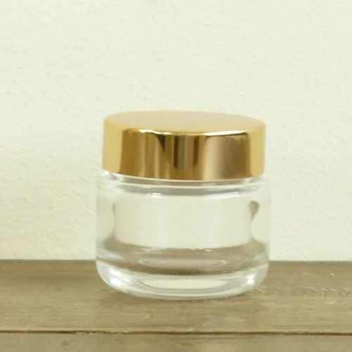 クリーム容器クリア　金キャップ30g