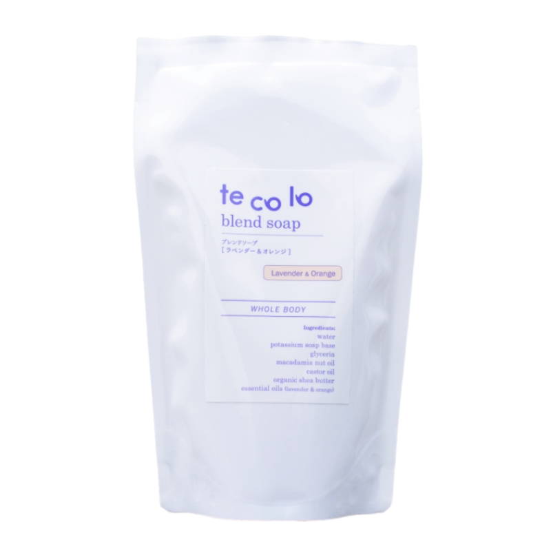 【詰替】tecoloブレンドソープ｜ラベンダー＆オレンジ270ml【ネコポOK・3個まで】｜敏感肌・無添加ボディソープ