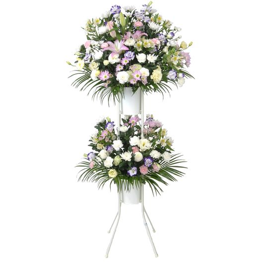 FF-004 お供え用スタンド生花2段色花入り