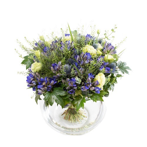 DC-032 爽やかなリンドウのブーケ | 2023年JFNカレンダー企画 | 花家族