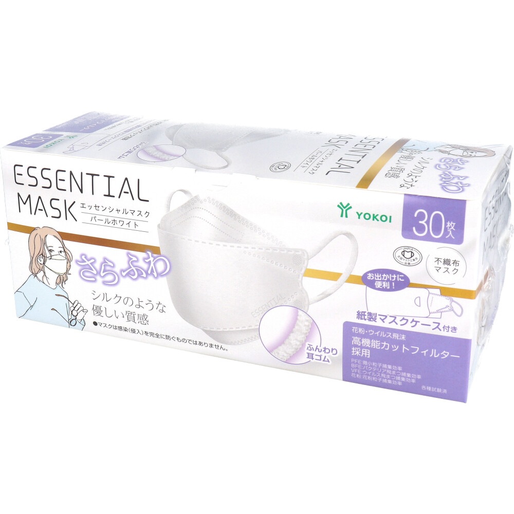 ����դ� ESSENTIAL MASK �Կ��ۥޥ��� �ѡ���ۥ磻�� FD30-WH �����ޥ����������դ� 30����