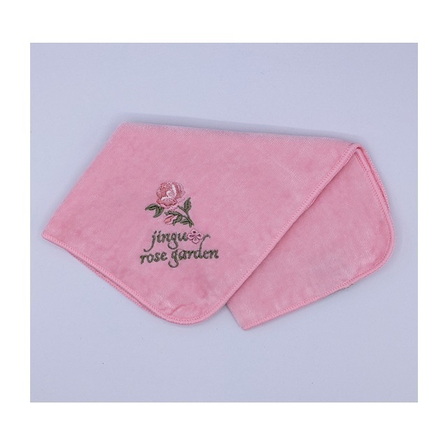 神宮ばら園ベロアハンカチ(桃色)