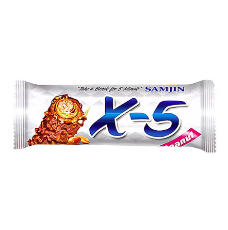 ピーナッツクランチバー　x-5 SAMJIN] クランチバーミニ X-5 ピーナッツ/ BOX(18g×38個) チョコ