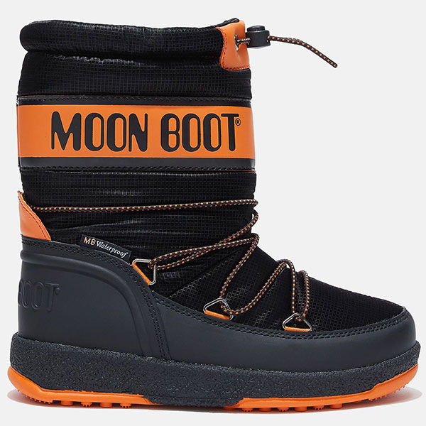 【10月下旬入荷】MOONBOOTS キッズ スノーブーツ JR BOY SPORT 34052700 001 BLACK/ORANGE 32 ...
