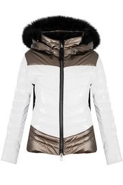 ��SALE 40%��KELLY ���꡼ ��ǥ����� ������ ���㥱�å� Down jacket faux fur K9242 COSIMA 0085 white/bronze
