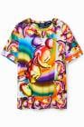 【SALE 50%】DESIGUAL デシグアル カットソー レディース 23WWTKAU TS_MICKEY-LACROIX 9019 TUTTI FRUTI