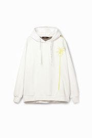 【SALE 50%】DESIGUAL デシグアル スウェット レディース 24SWSK11 SWEAT_PALMER 1001/WHITE