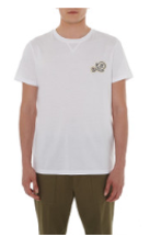 53 MONCLER モンクレール カットソー メンズ DOUBLE LOGO PATCH T-SHIRT 091-8C000-58-8390Y 001 WHITE