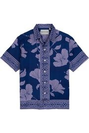 Tori Richard �ȥꡦ����㡼�� �����ϥ���� 2026M0068 PUA ALOALO SS SHIRT 415/NAVY