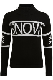 KELLY レイヤーレディース Merino Wool ski pullover K24S-7691 SNOW 5000 black/white