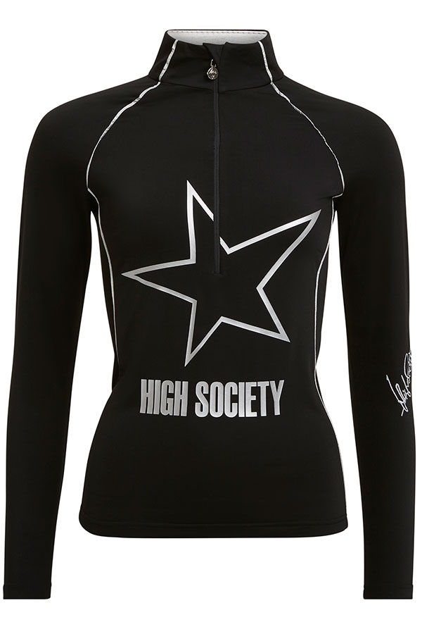 High Society スキー レイヤー レディース Lycra halfzip