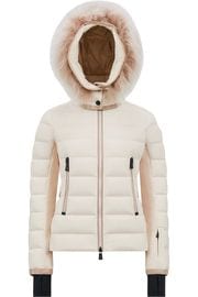 ��SALE 30%��MONCLER GRENOBLE ��󥯥졼�� ����Ρ��֥� ��ǥ����� ������ ���㥱�å�  098-1A00047-5399D LAMOURA HOODED SHEARLING SHORT DOWN JACKET 060 WHITE IVORY