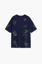 DESIGUAL デシグアル メンズ カットソー 25SMTK26 TS_JAVI 5000 NAVY