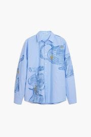 【SALE 30%】DESIGUAL デシグアル メンズ シャツ 25SMCW32 CAM_THOMAS 5002 AZUL PALO
