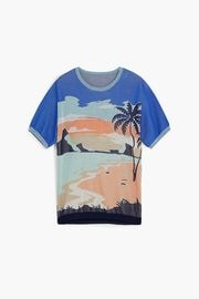 【SALE 40%】DESIGUAL デシグアル メンズ カットソー 25SMTF07 TS_SALT 5028 AZUL PLOMO