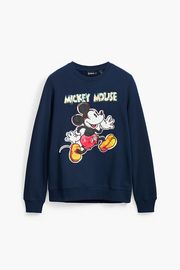 【SALE 30%】DESIGUAL デシグアル スウェット レディース 25SWSK45 SWEAT_AVERY MICKEY 5000 NAVY