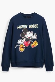 ��SALE 50%��DESIGUAL �ǥ������� ��ǥ����� �������å� 25SWSK45 SWEAT_AVERY MICKEY 5000 NAVY