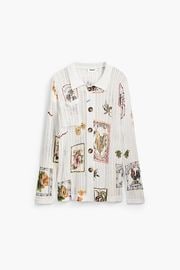 【SALE 40%】DESIGUAL デシグアル レディース カーディガン 25SWJF35 JERS_BASSEL 1001 CRUDO